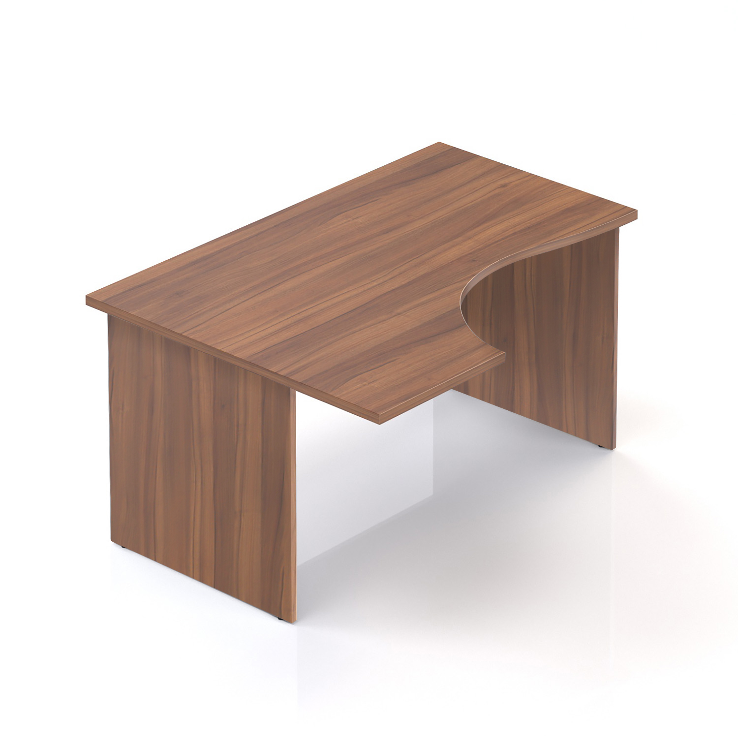Lenza Ergonomický stôl Visio 140 x 100 cm, ľavý, orech