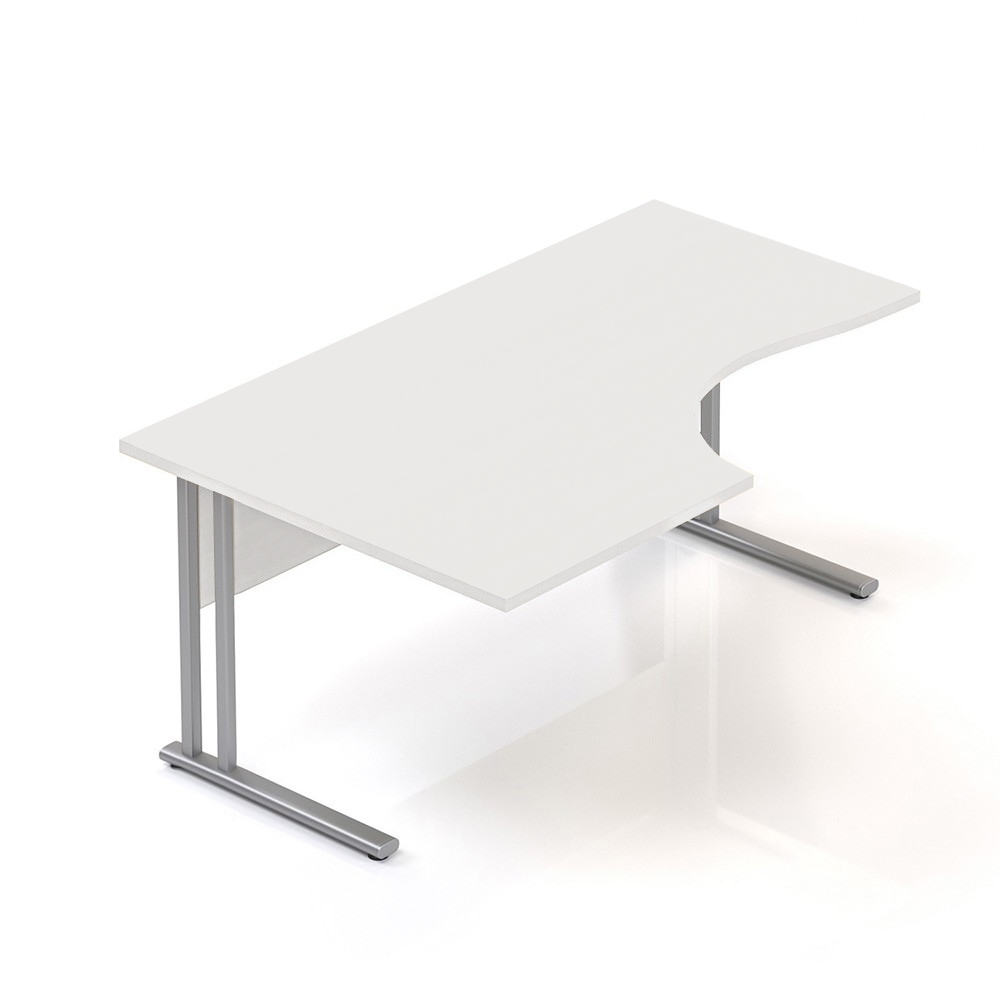 Lenza Ergonomický stôl Visio 160 x 100 cm, ľavý, biela