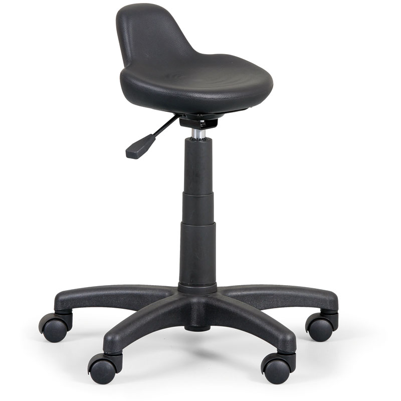 Kovo Praktik Laboratórna stolička, čierna