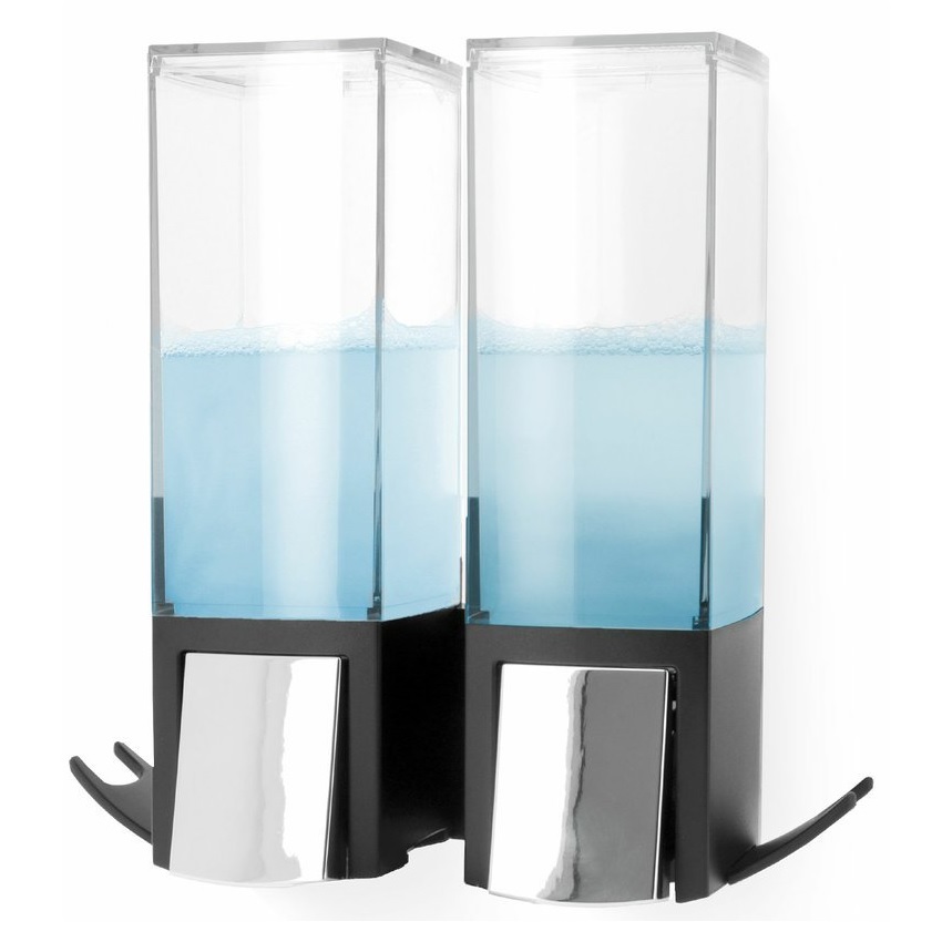 Nikaro Dávkovač mydla Compactor Edge, 2 x 500 ml, čierna