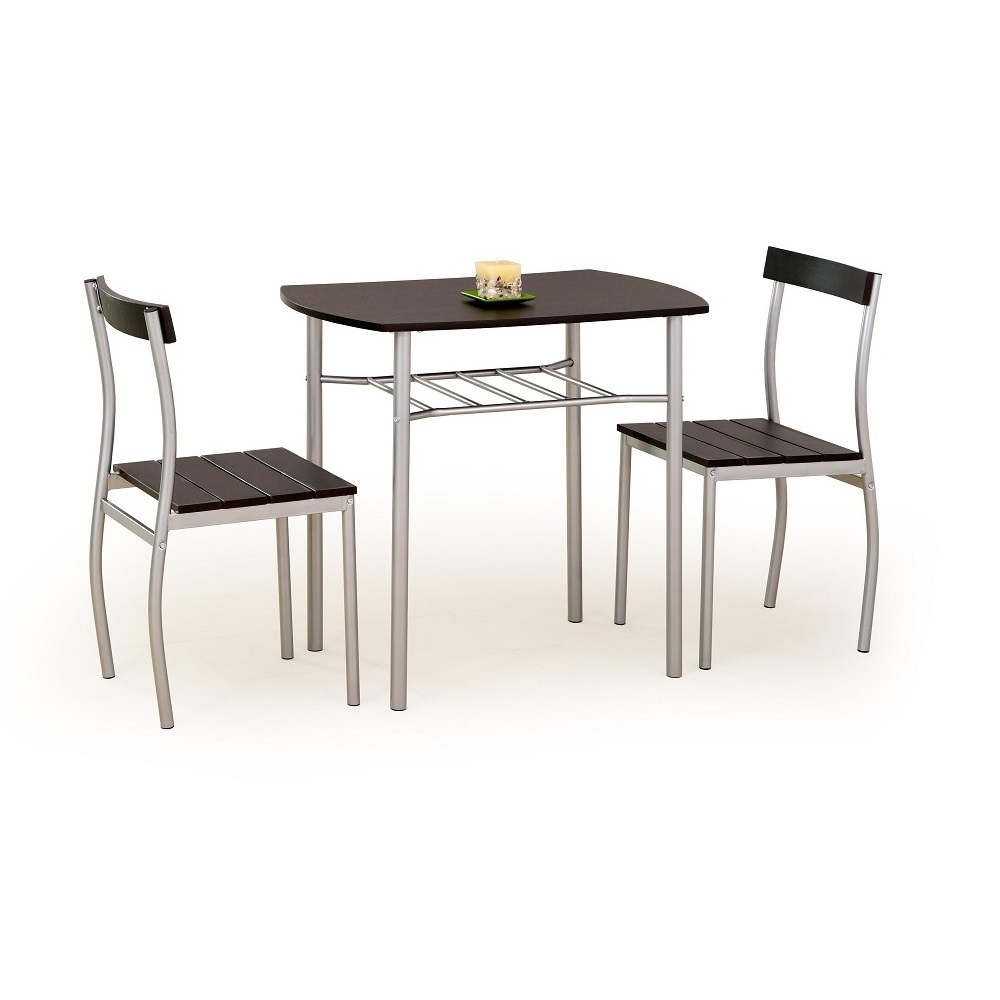 Halmar Jedálenský set Lance 2+1, wenge / strieborná