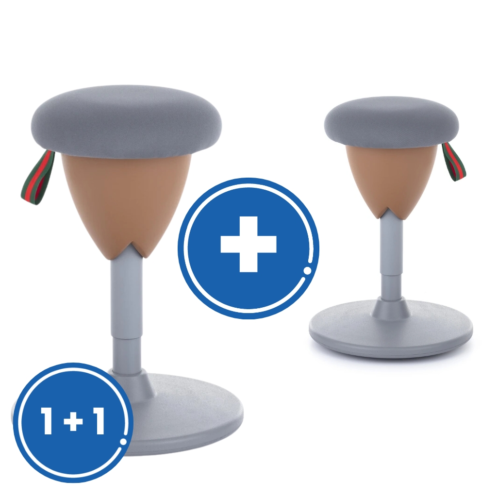 Rauman Balančná stolička Acorn II 1 + 1 ZADARMO, sivá / hnedá