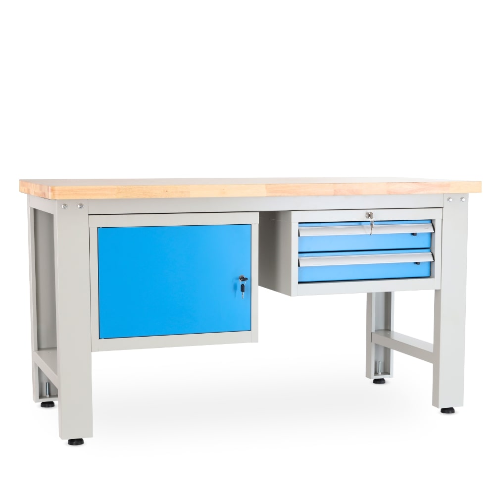 Rauman Dielenský stôl Solid OAK-12, 150 cm, 2 závesné boxy, dub