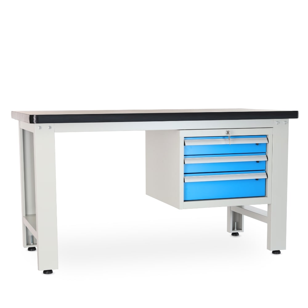 Rauman Dielenský stôl Solid MDF-03, 150 cm, závesný box, čierna