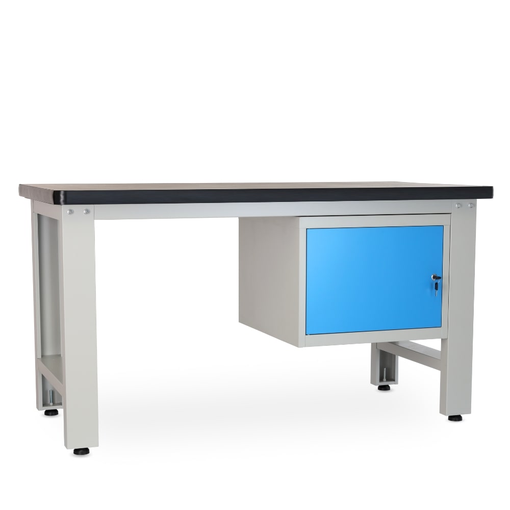Rauman Dielenský stôl Solid MDF-01, 150 cm, závesný box, čierna