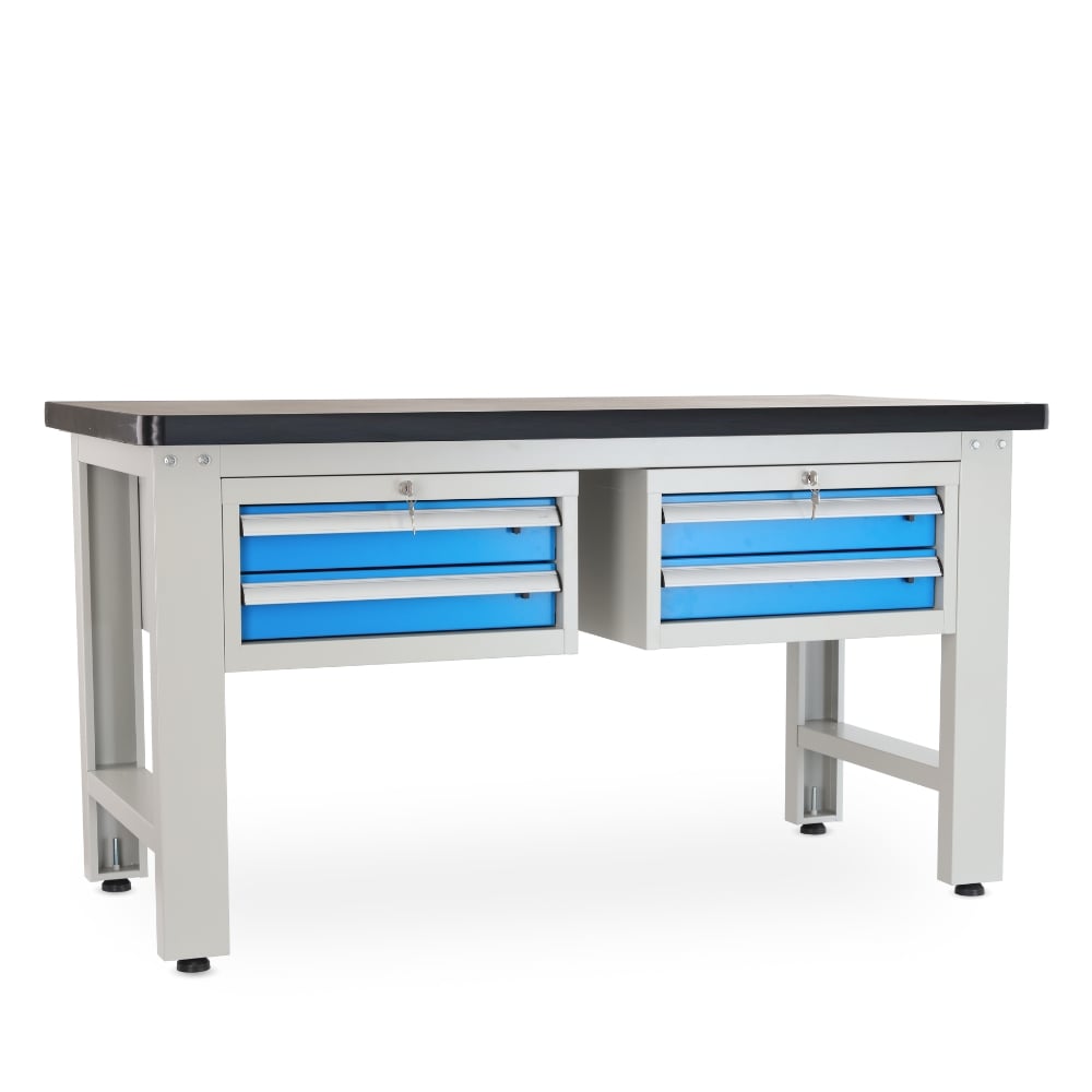 Rauman Dielenský stôl Solid MDF-22, 150 cm, 2 závesné boxy, čierna