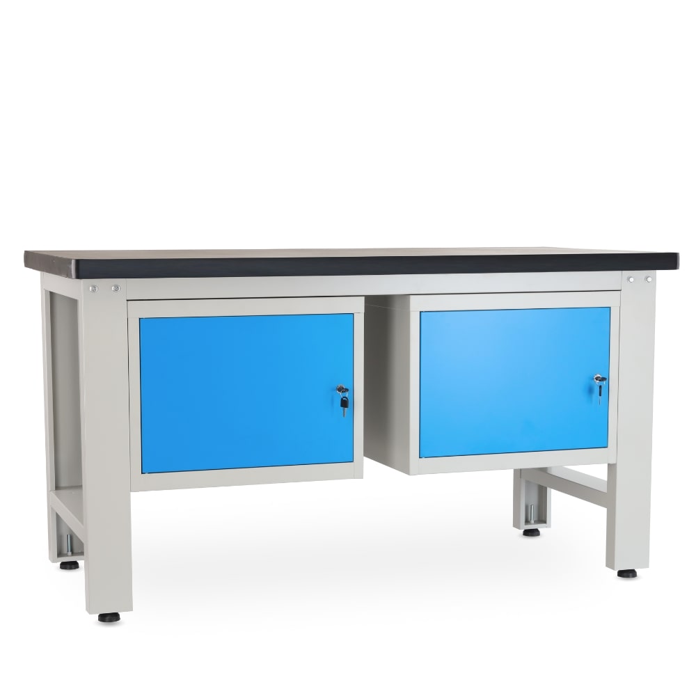 Rauman Dielenský stôl Solid MDF-11, 150 cm, 2 závesné boxy, čierna
