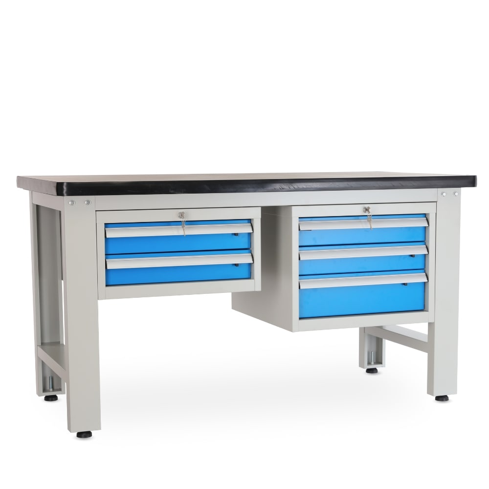 Rauman Dielenský stôl Solid MDF-23, 150 cm, 2 závesné boxy, čierna