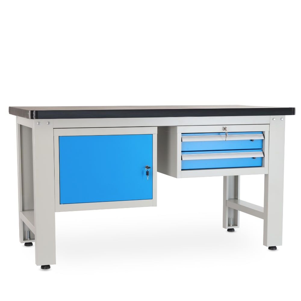 Rauman Dielenský stôl Solid MDF-12, 150 cm, 2 závesné boxy, čierna