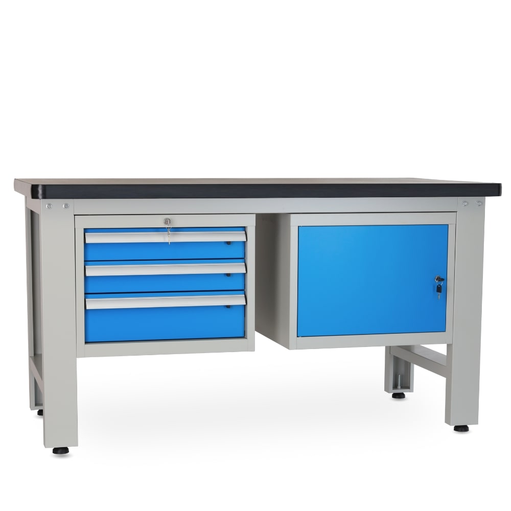 Rauman Dielenský stôl Solid MDF-31, 150 cm, 2 závesné boxy, čierna