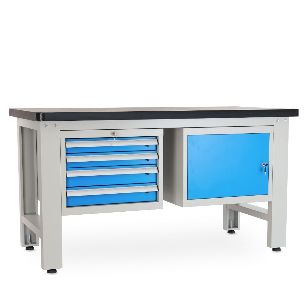 Rauman Dielenský stôl Solid MDF-41, 150 cm, 2 závesné boxy, čierna