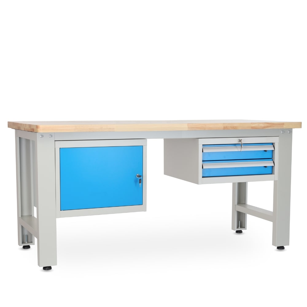 Rauman Dielenský stôl Solid OAK-12, 180 cm, 2 závesné boxy, dub