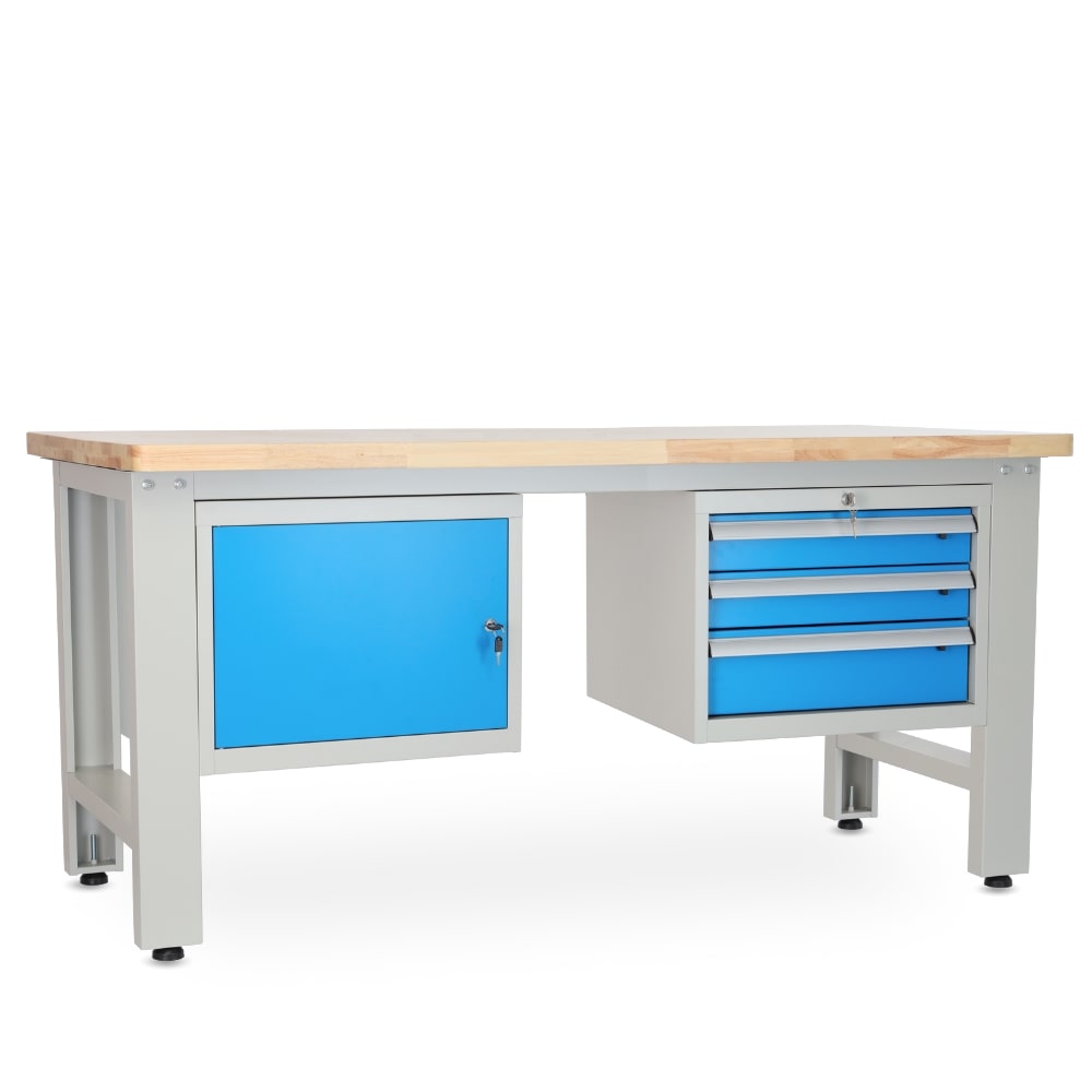 Rauman Dielenský stôl Solid OAK-13, 180 cm, 2 závesné boxy, dub