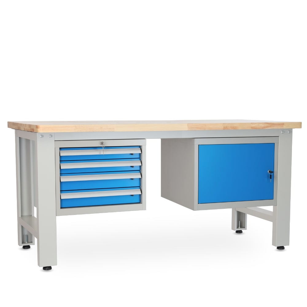 Rauman Dielenský stôl Solid OAK-41, 180 cm, 2 závesné boxy, dub