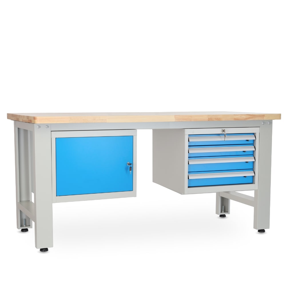 Rauman Dielenský stôl Solid OAK-14, 180 cm, 2 závesné boxy, dub