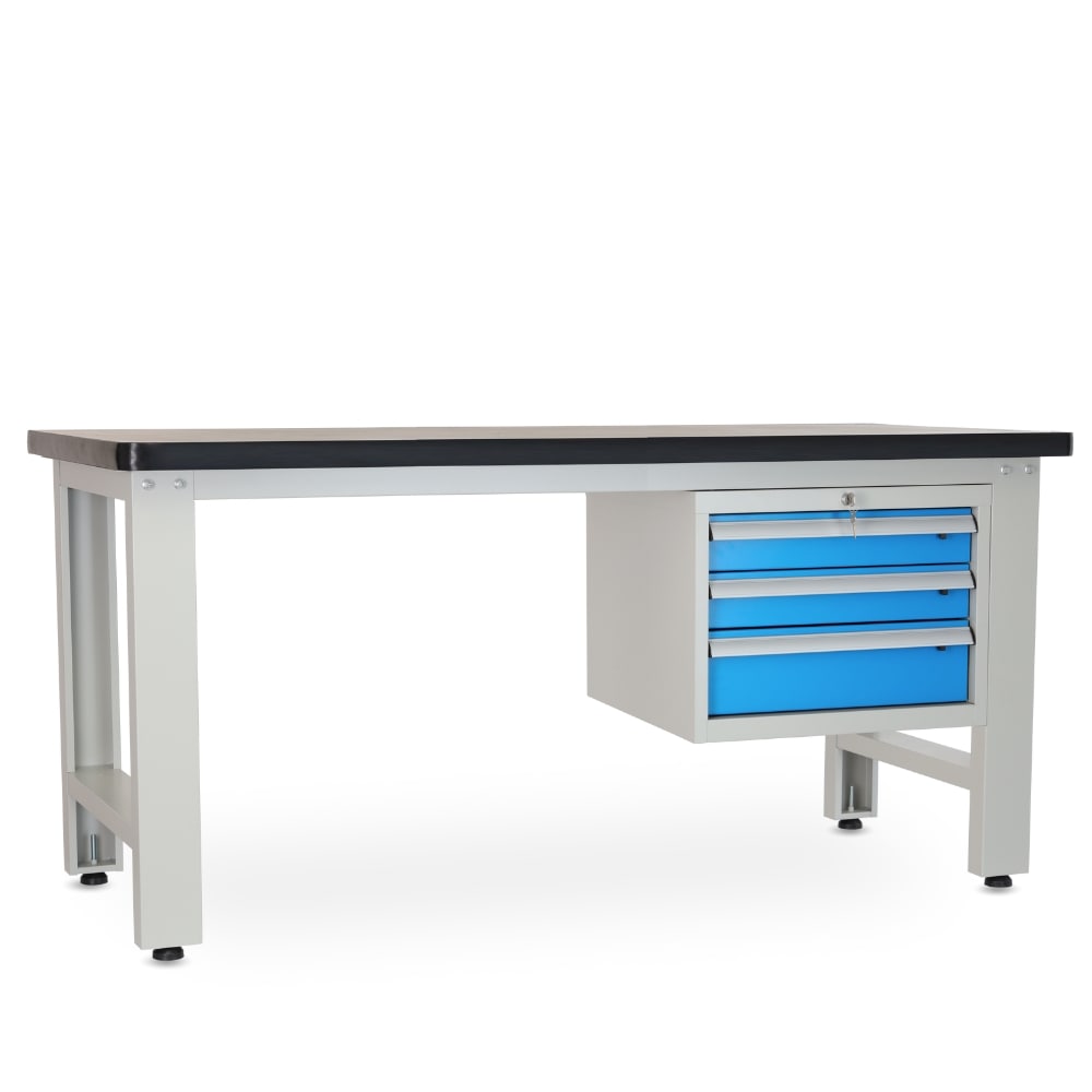 Rauman Dielenský stôl Solid MDF-03, 180 cm, závesný box, čierna