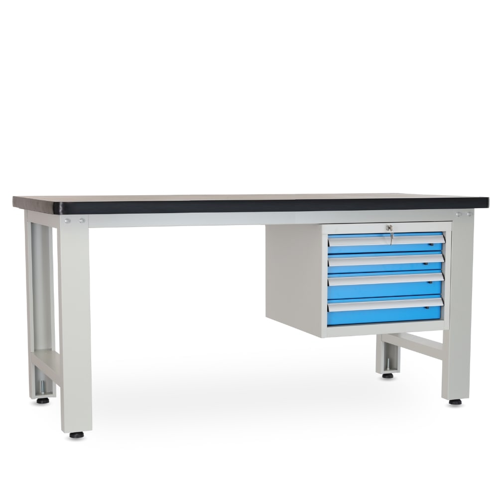 Rauman Dielenský stôl Solid MDF-04, 180 cm, závesný box, čierna