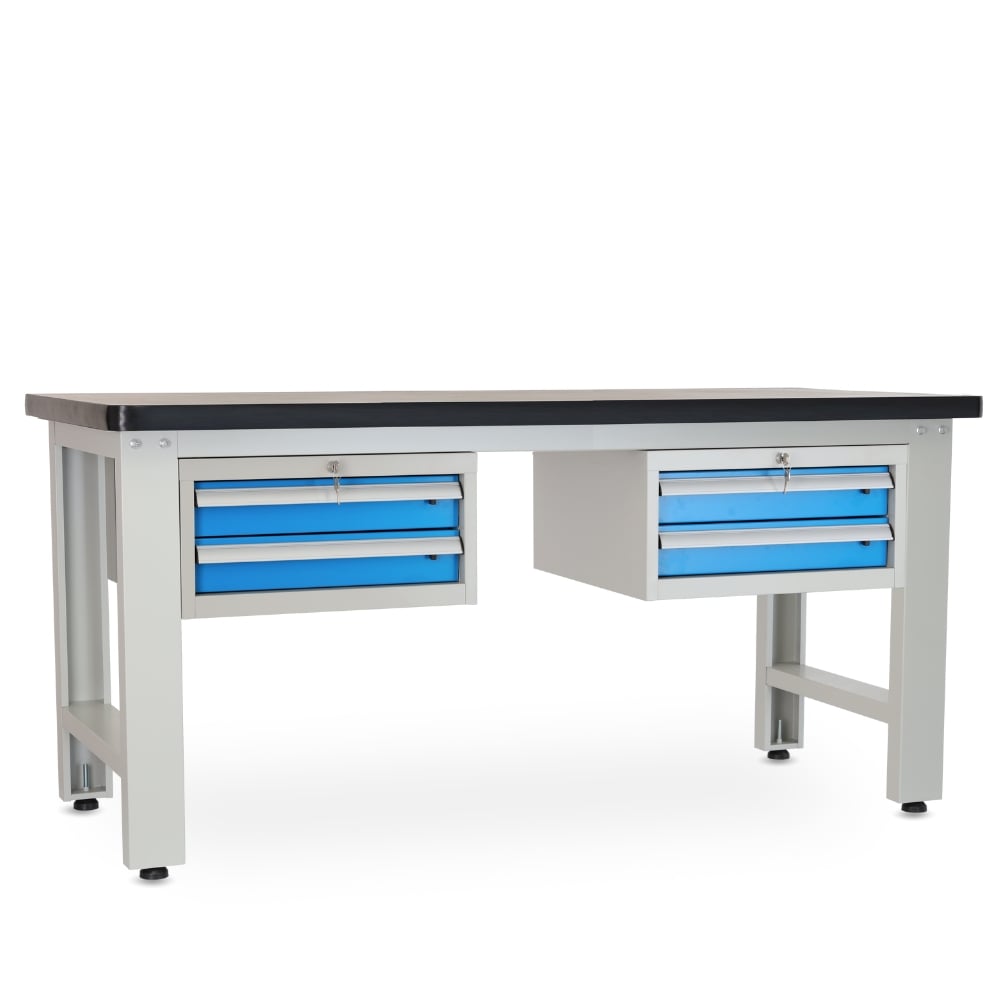 Rauman Dielenský stôl Solid MDF-22, 180 cm, 2 závesné boxy, čierna