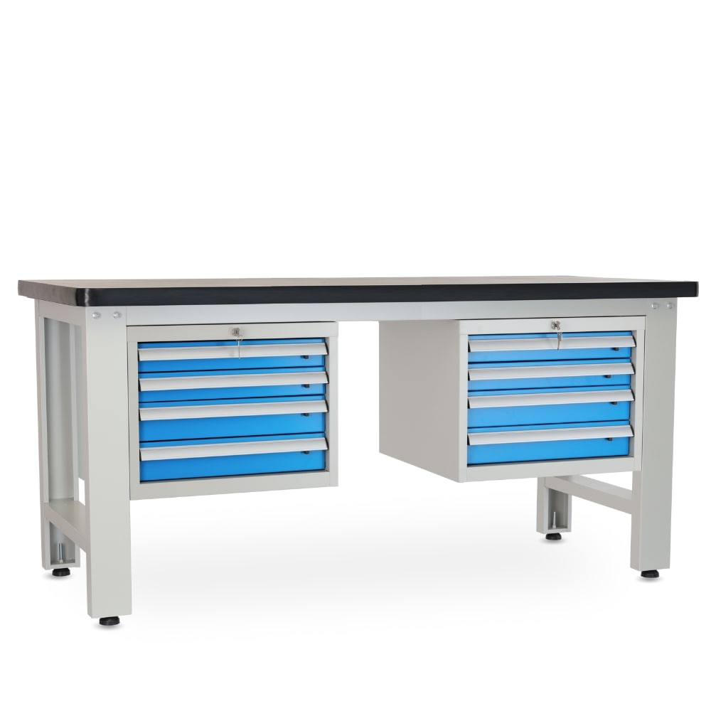 Rauman Dielenský stôl Solid MDF-44, 180 cm, 2 závesné boxy, čierna
