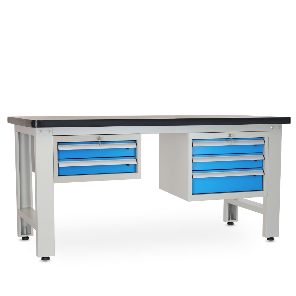 Rauman Dielenský stôl Solid MDF-23, 180 cm, 2 závesné boxy, čierna