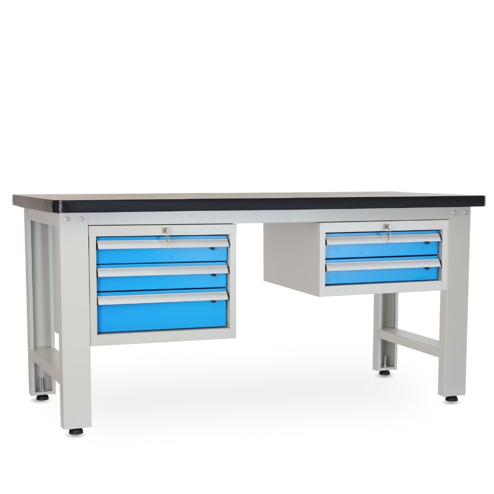 Rauman Dielenský stôl Solid MDF-32, 180 cm, 2 závesné boxy, čierna