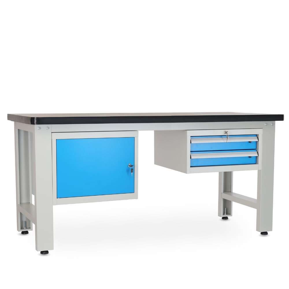 Rauman Dielenský stôl Solid MDF-12, 180 cm, 2 závesné boxy, čierna