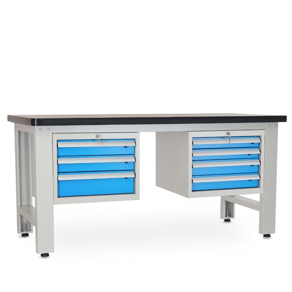 Rauman Dielenský stôl Solid MDF-34, 180 cm, 2 závesné boxy, čierna