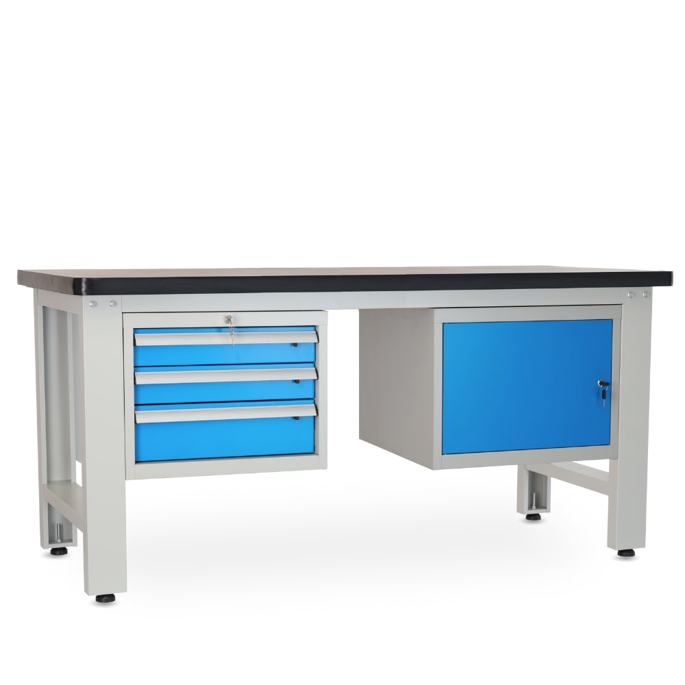 Rauman Dielenský stôl Solid MDF-31, 180 cm, 2 závesné boxy, čierna