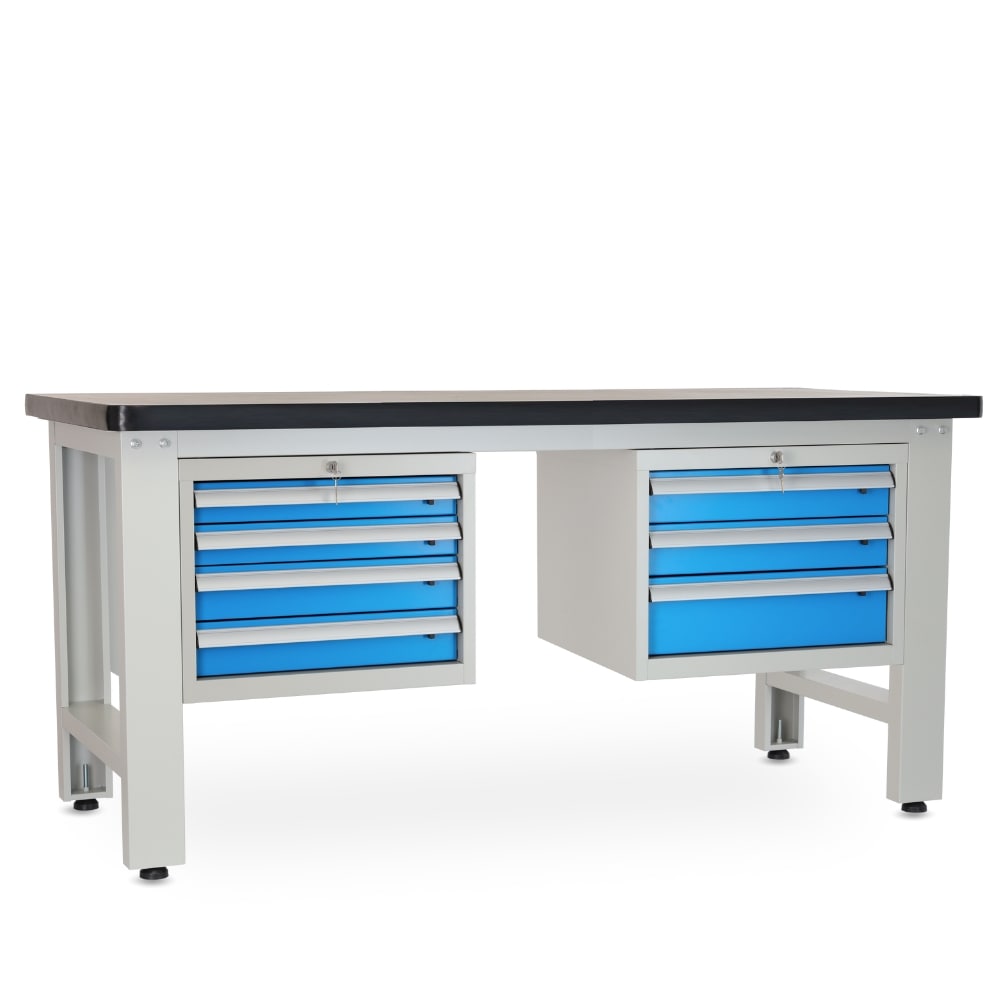 Rauman Dielenský stôl Solid MDF-43, 180 cm, 2 závesné boxy, čierna