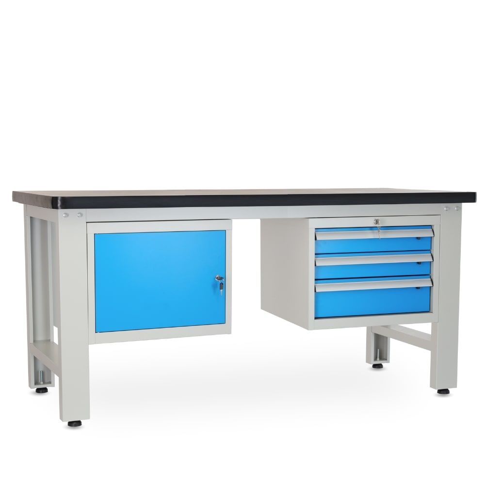 Rauman Dielenský stôl Solid MDF-13, 180 cm, 2 závesné boxy, čierna