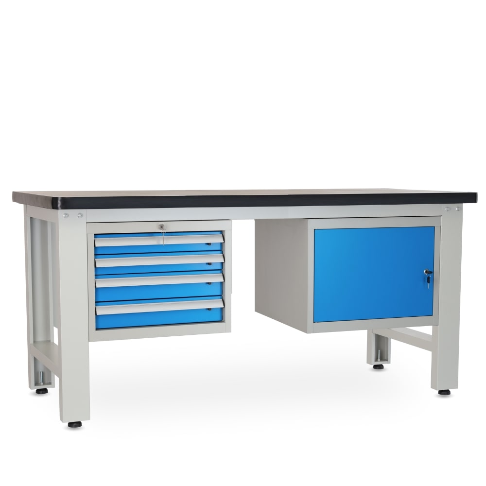 Rauman Dielenský stôl Solid MDF-41, 180 cm, 2 závesné boxy, čierna