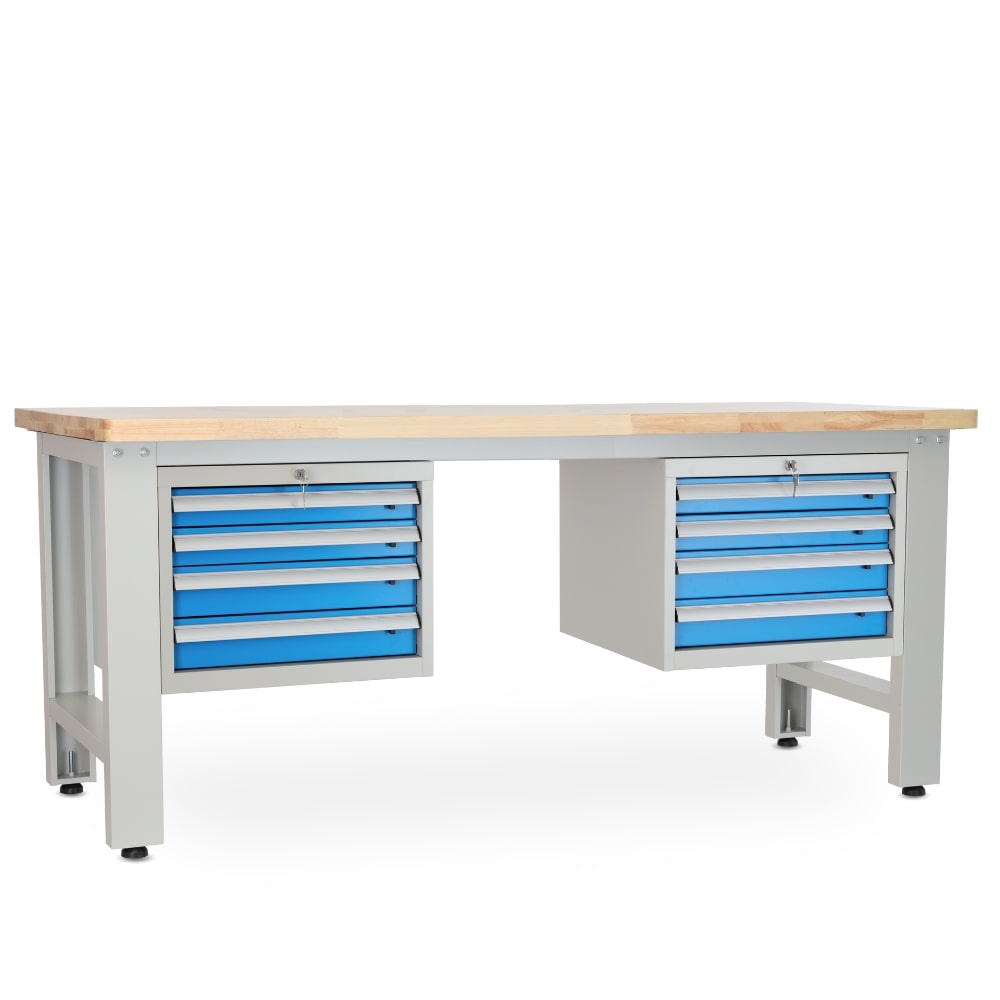 Rauman Dielenský stôl Solid OAK-44, 210 cm, 2 závesné boxy, dub
