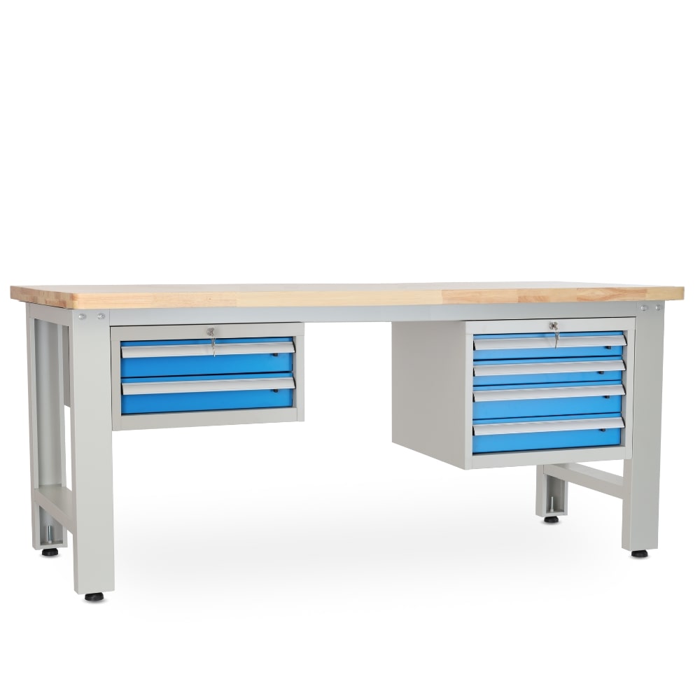 Rauman Dielenský stôl Solid OAK-24, 210 cm, 2 závesné boxy, dub