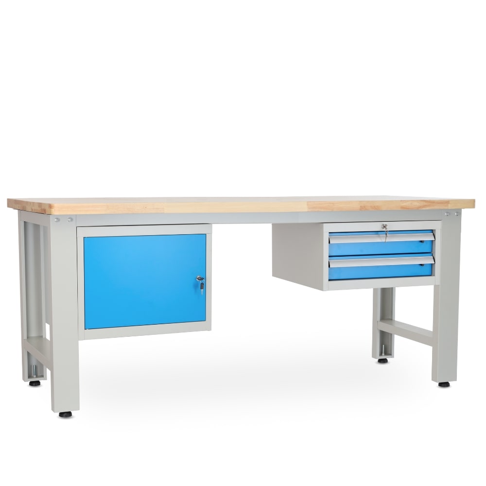 Rauman Dielenský stôl Solid OAK-12, 210 cm, 2 závesné boxy, dub