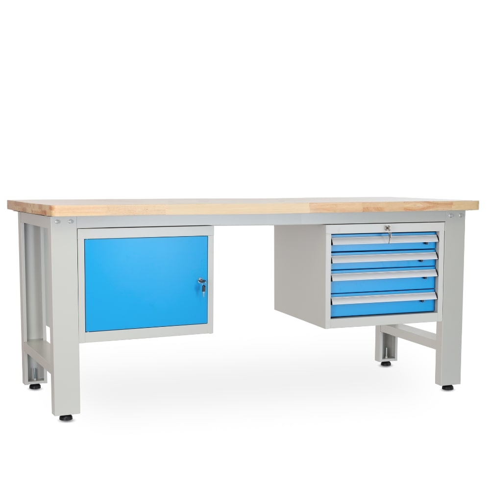 Rauman Dielenský stôl Solid OAK-14, 210 cm, 2 závesné boxy, dub