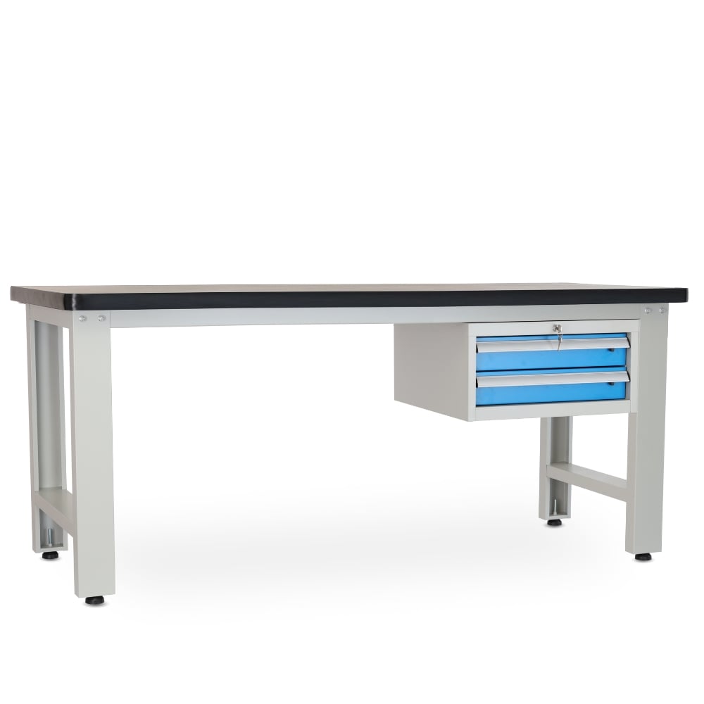 Rauman Dielenský stôl Solid MDF-02, 210 cm, závesný box, čierna