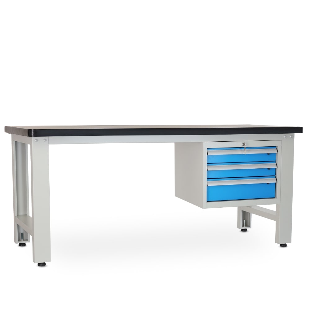 Rauman Dielenský stôl Solid MDF-03, 210 cm, závesný box, čierna