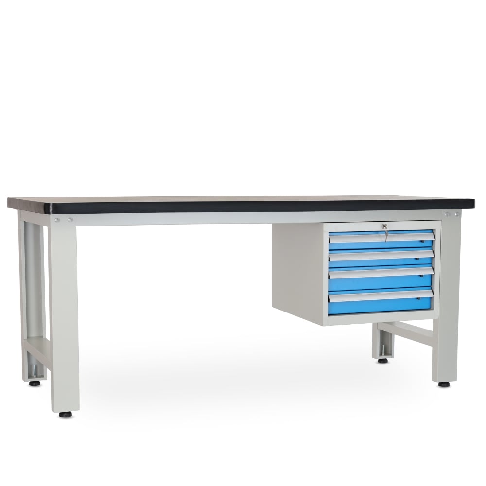 Rauman Dielenský stôl Solid MDF-04, 210 cm, závesný box, čierna