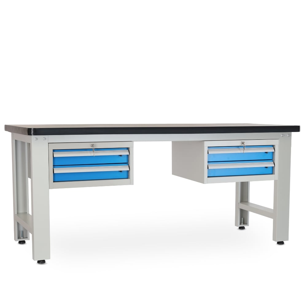 Rauman Dielenský stôl Solid MDF-22, 210 cm, 2 závesné boxy, čierna