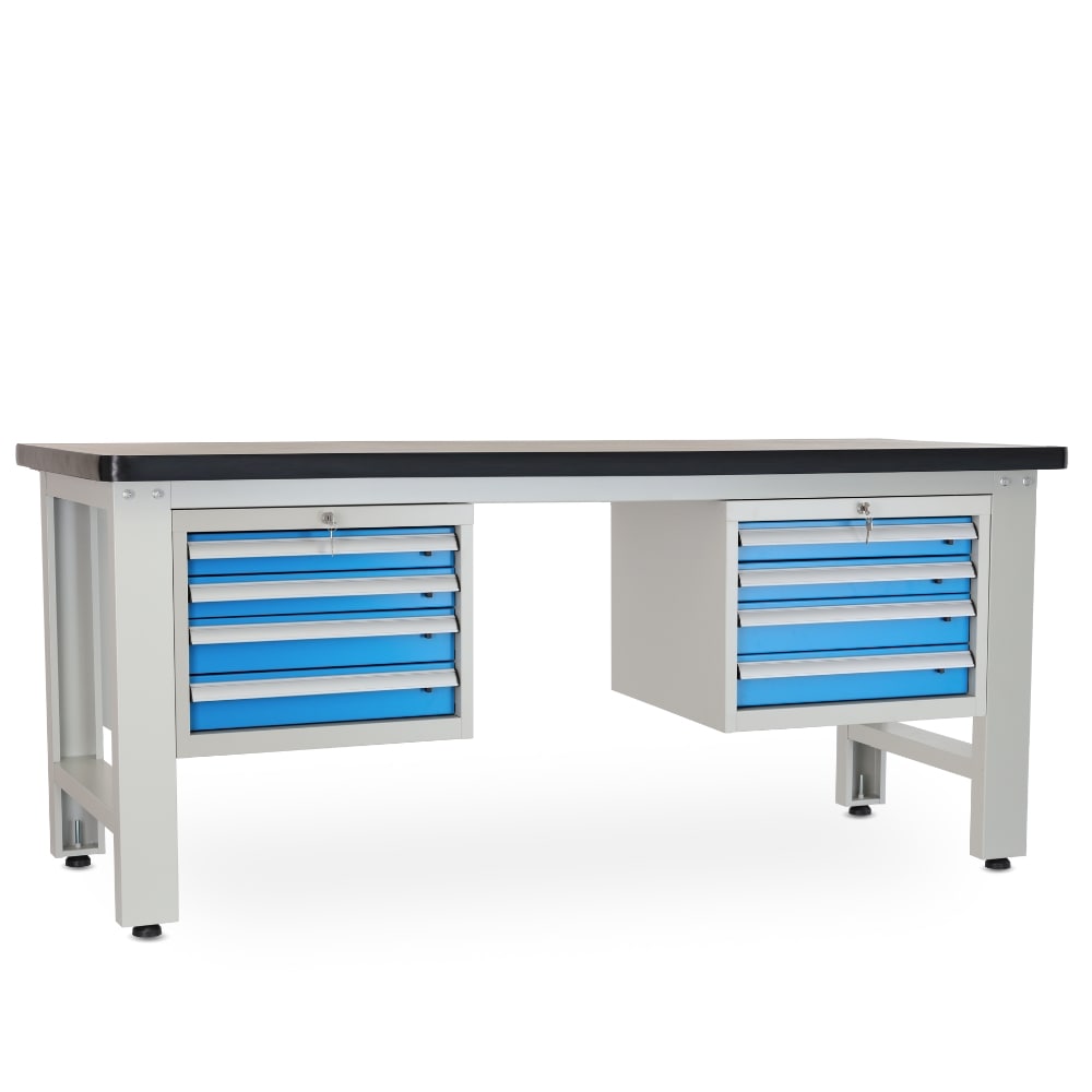 Rauman Dielenský stôl Solid MDF-44, 210 cm, 2 závesné boxy, čierna