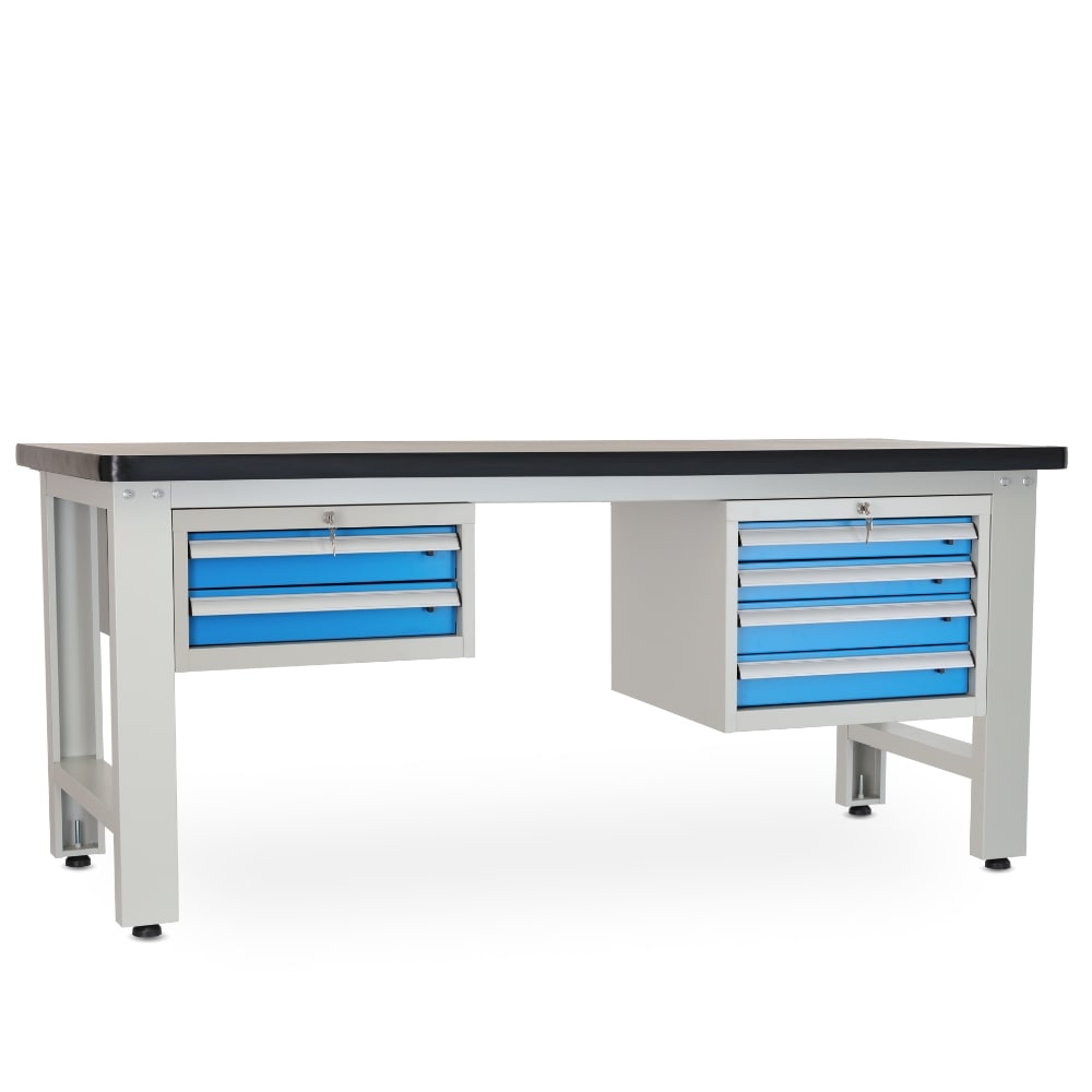 Rauman Dielenský stôl Solid MDF-24, 210 cm, 2 závesné boxy, čierna