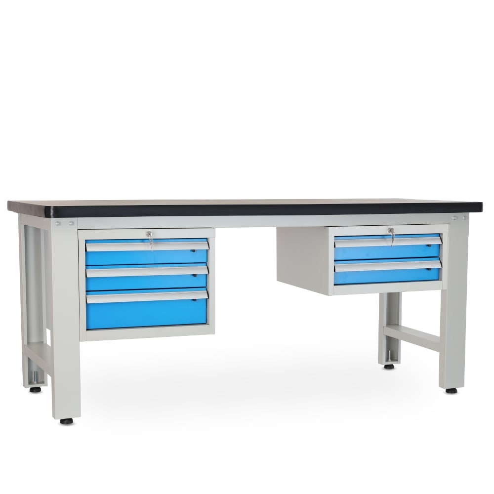 Rauman Dielenský stôl Solid MDF-32, 210 cm, 2 závesné boxy, čierna