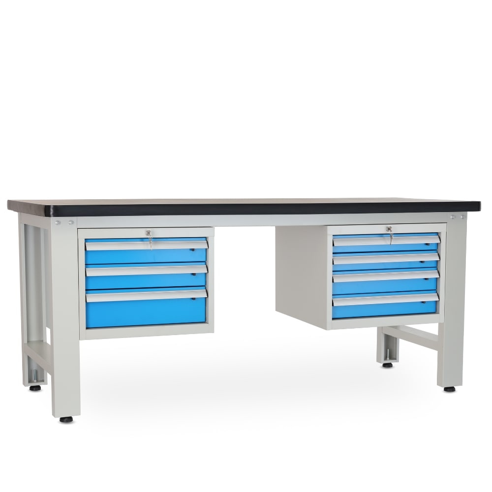 Rauman Dielenský stôl Solid MDF-34, 210 cm, 2 závesné boxy, čierna
