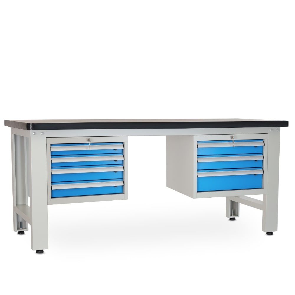 Rauman Dielenský stôl Solid MDF-43, 210 cm, 2 závesné boxy, čierna