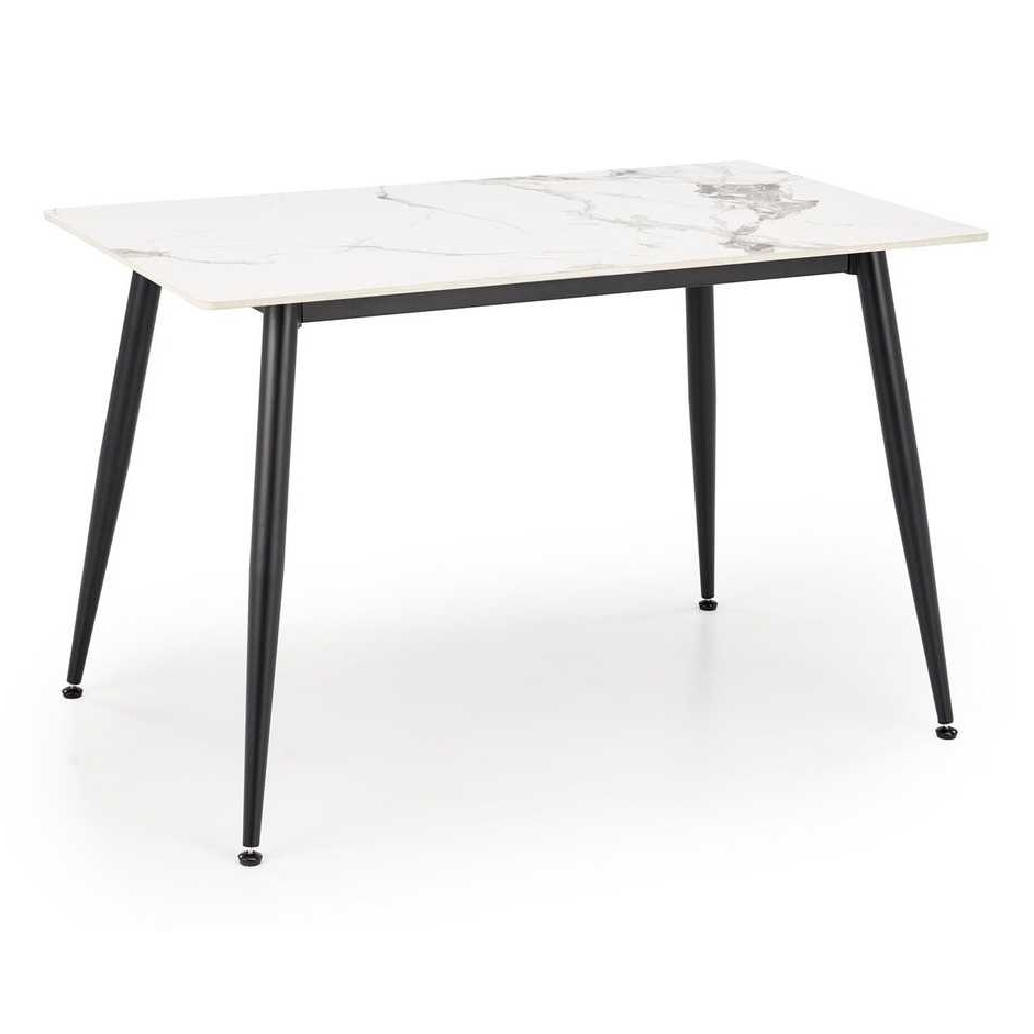 Halmar Jedálenský stôl Webster 120 cm, mramor / čierna