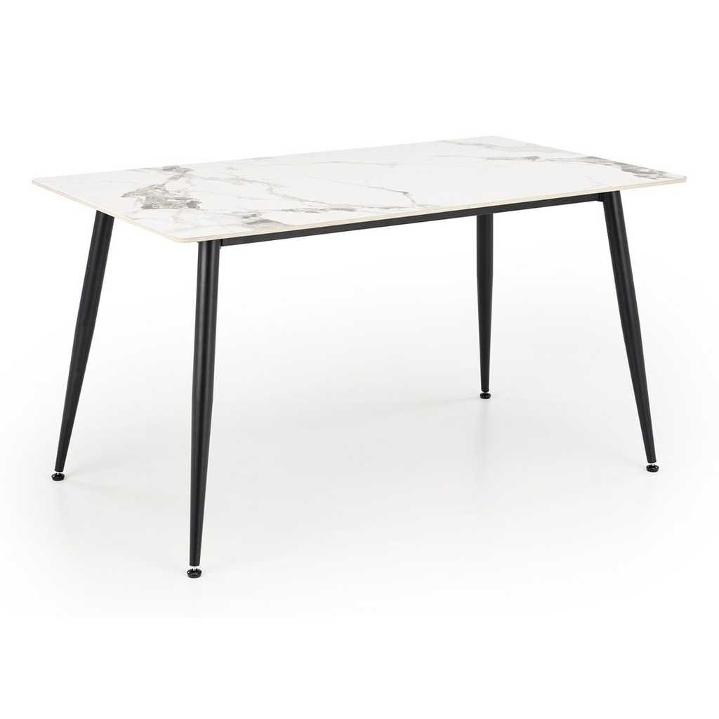Halmar Jedálenský stôl Webster 140 cm, mramor / čierna