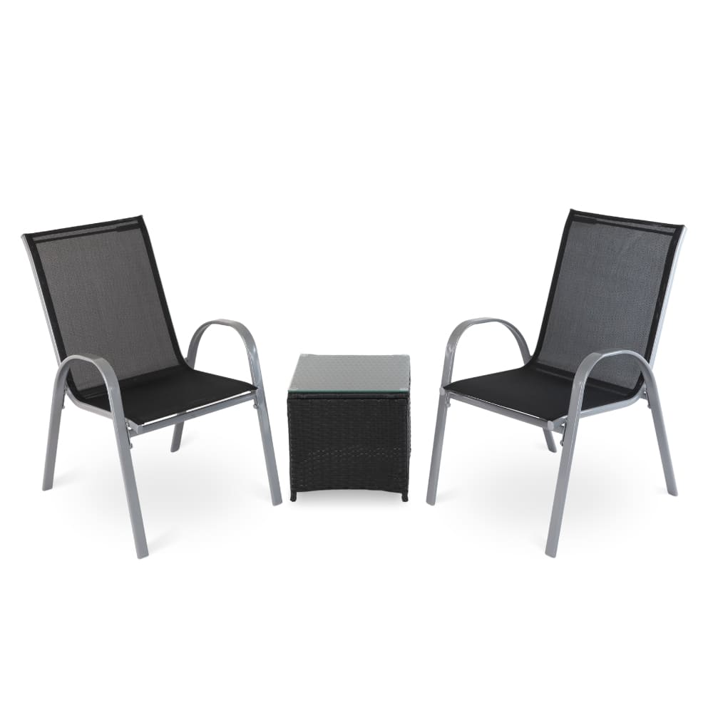 Rauman Záhradný balkónový set Celio - 2 miesta, čierna