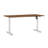 Výškovo nastaviteľný stôl OfficeTech A, 160 x 80 cm, biela podnož, dub silverjack