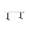 Výškovo nastaviteľný stôl OfficeTech C, 160 x 80 cm, čierna podnož, biely jaseň