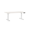 Výškovo nastaviteľný stôl OfficeTech D, 160 x 80 cm, biela podnož, biely jaseň